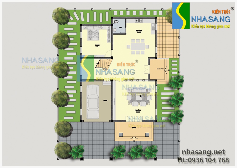 mau thiet ke biet thu tan co dien 3 tang 10m x 14m bt14085 mbt1